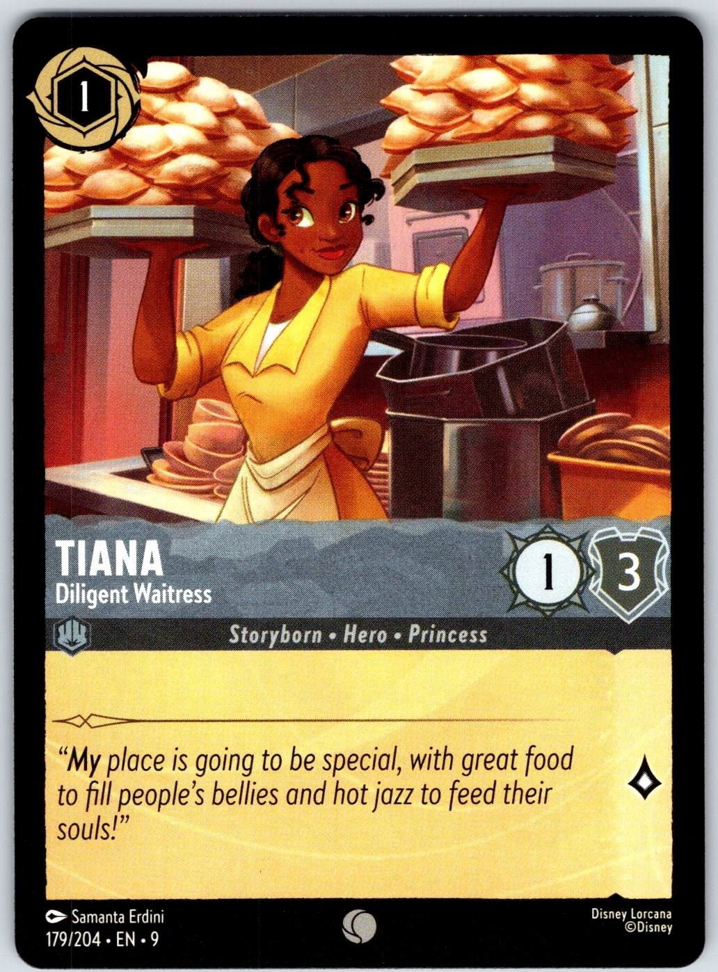 Tiana - Diligent Waitress 179/204 Common Fabled NM Lorcana Disney