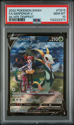 2022 POKEMON SWORD & SHIELD SILVER TEMPEST #TG13 FULL ART/SERPERIOR V PSA 10