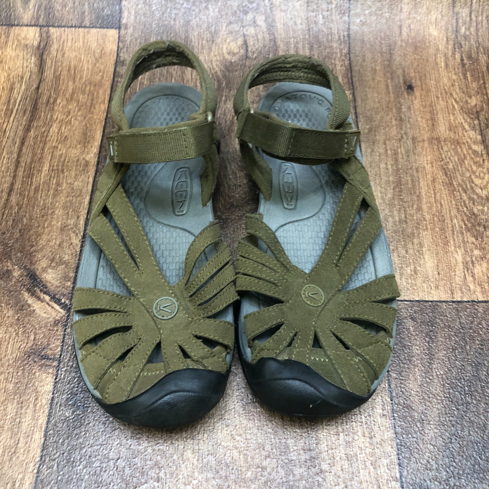 Sandali Keen Gargoyle Raven outdoor escursionismo donna taglia 7 verde grigio scamosciato