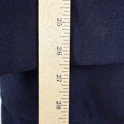 VINTAGE Overcoat Mens 48 Navy Blue Double Breasted 1960s 1950s Peak Lapel Wool - Picture 6 of 14