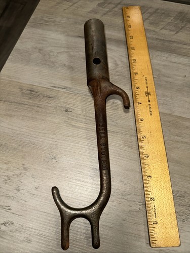Antique Telephone Lineman Cope Hook Drop Wire Tool BELL SYSTEM