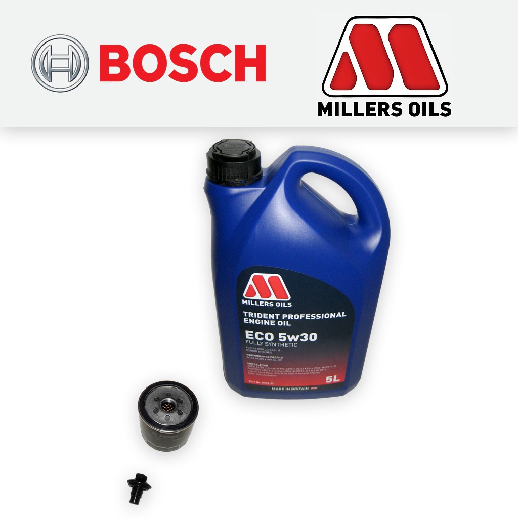 SERVICE KIT for VOLVO S40 1.6 16V OIL FILTER +5L MILLERS 5w30 FS OIL 2004-2012
