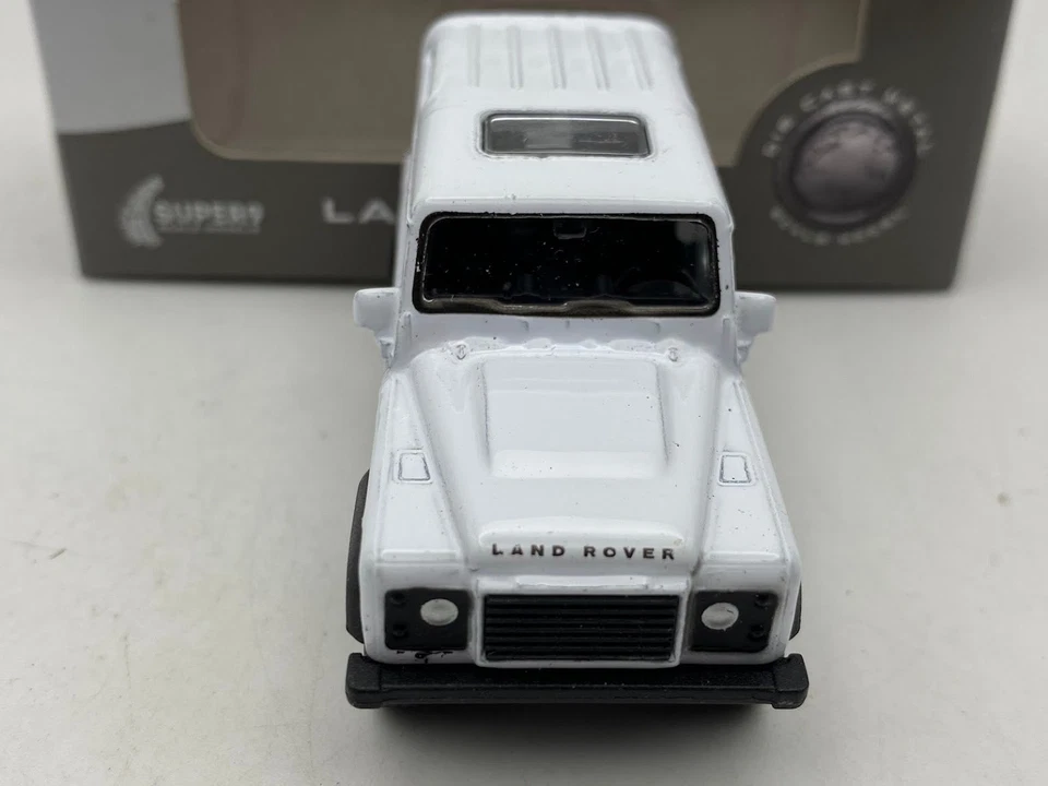 1:60 WELLY LAND ROVER DEFENDER bianco SUV diecast metallo Ref: 52367W - Immagine 3 di 4