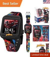 Spider-Man Kids LED Smartwatch with 10 Watch Faces, Flashing LED Bezel, Step ...