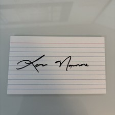 Lou Nanne Autographed Signed Index Card Minnesota North Stars