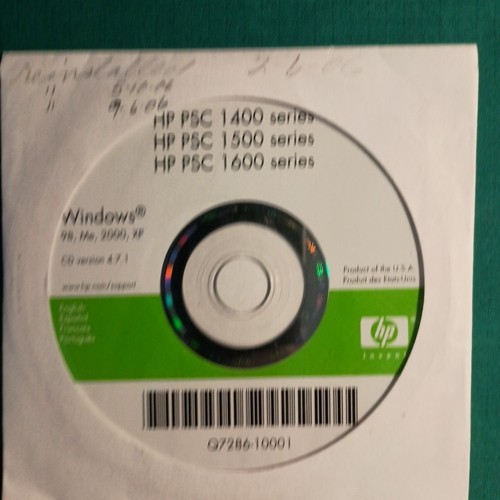 HP PSC 1400, 1500,1600 Series All In One Printer Driver Disc Windows 98-XP - Picture 5 of 5