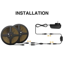 32.8FT 2835 Daylight White 6000K Super Bright LED Strip Dimmable Tape Lights 12V