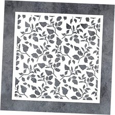 GSS Designs Flourish Leaf Stencil for Painting on Wood, Canvas, Paper, Fabric,