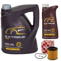 MotoröL Set Mannol 5W-40 API SN/CH-4 6 Liter + ÖLfilter FüR BMW 4Er Cabriolet