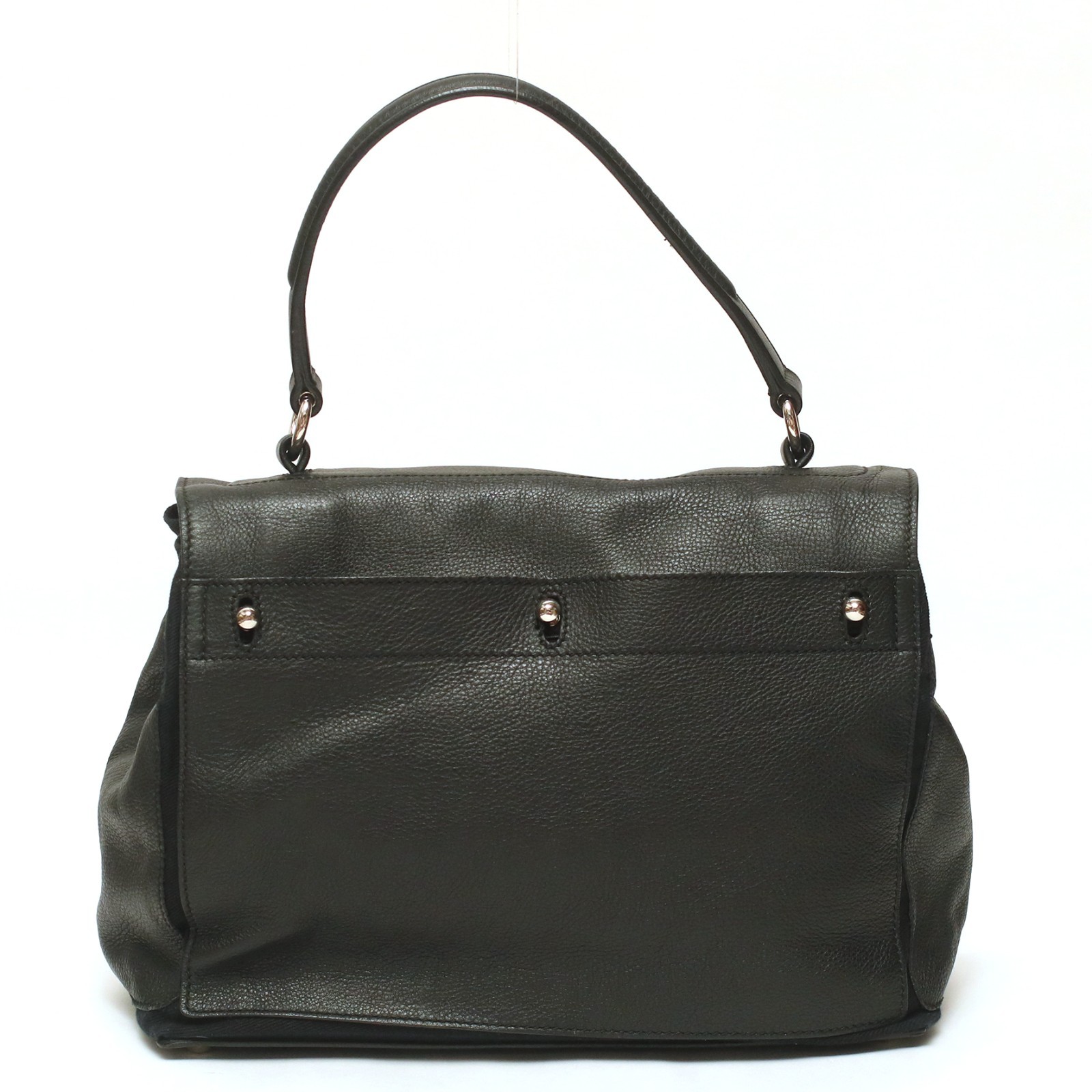 Borsa a tracolla Yves Saint Laurent YSL M Two nera pelle pieno fiore manico superiore