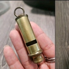 Antique Municipal Police Policeman Brass whistle 
