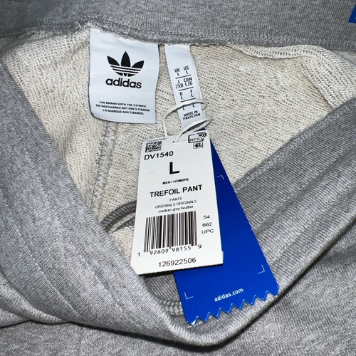 Adidas Trefoil Originals Men's Large Adicolor Essentials Joggers Gray DV1540 - Picture 11 of 13