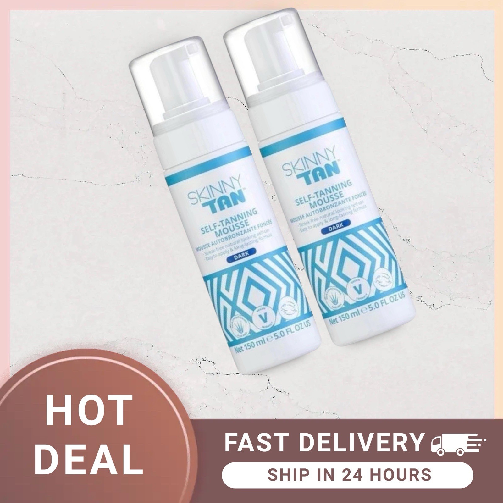 Skinny Tan (DZMO150S) Self-Tanning Mousse with Skin Smoothing Oils, 150ml - Image 8
