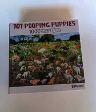 New 101 Pooping Puppies, 1000 Piece Jigsaw Puzzle, 27 x 19, Fun Wares 