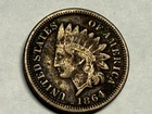 1864 copper-nickel INDIAN HEAD U.S. Cent. VG+, crusty. #q2