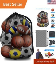 Heavy-Duty 30"x40" Sports Ball Bag   Ideal for Soccer, Basketball,  Volleyball