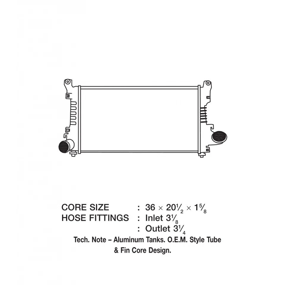 CSF For GMC Sierra 2500HD 2006 2007 2008 2009 2010 6.6L Intercooler Foto 2 de 4