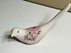 SIGNED Shelley Fenton Rosaline Rosalene Pink Satin Glass Bird Hand Painted O1