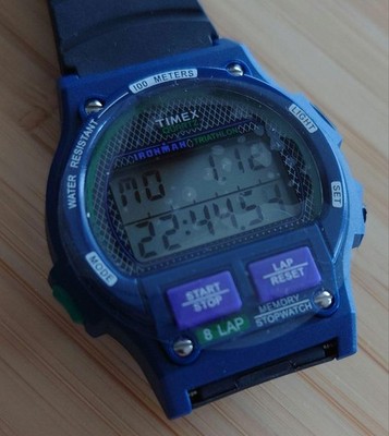 TIMEX Ironman Digital Sportuhr Blau 100m Wasserdicht Indiglo Nachtlicht