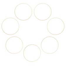 7Pcs Reusable Bamboo Craft Hoops for Macrame Khaki Floral Wreath Frames