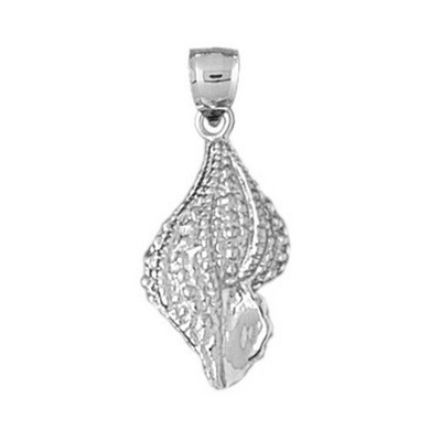 Rhodiniert 925 Sterling Silber Marine Gastropode Weichtiere Muschel Charm