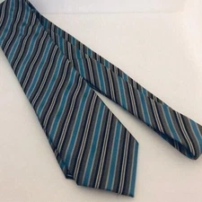 #1660 VTG Bergamo New York striped necktie