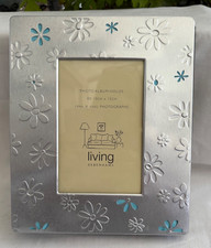 Photo album, silver colour metal cover, Debenham, 4" x 6" photo size x 80 photos