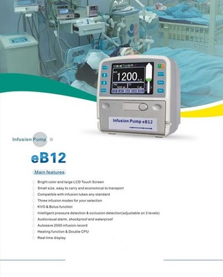 Touch Screen Dual CPU Infusion Pump Heating Warmer Real Time Display KVO