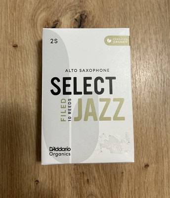 D'Addario Organic Select Jazz Filed Altsaxophon Blätter 2 Soft   10er Pack