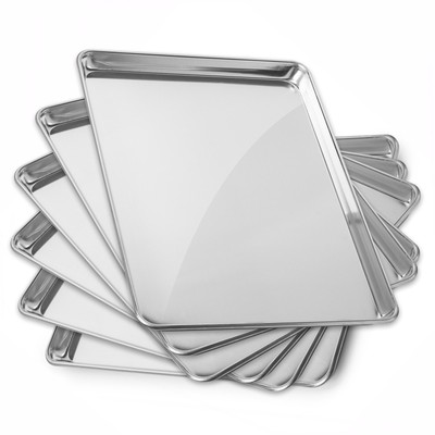 #ad Commercial Grade Aluminum Baking Sheet Assorted Sizes 6 Pans $35.49