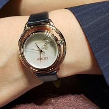 CITIZEN Eco Drive wristwatch rose gold black