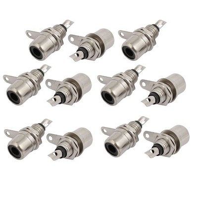 11 x Audio Terminal Jack Panel Mount RCA Female Jack Socket Connectors Adapter