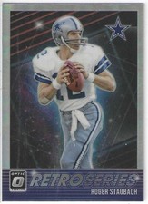 2021 Donruss Optic ROGER STAUBACH Dallas Cowboys Silver Prizm Retro Series
