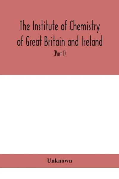 The Institute Of Chemistry Of Great Britain And Ireland; Founded Incorporated...-image