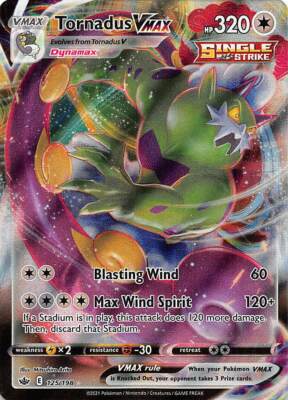 Pokemon Chilling Reign Tornadus VMAX 125/198 - MINT | eBay