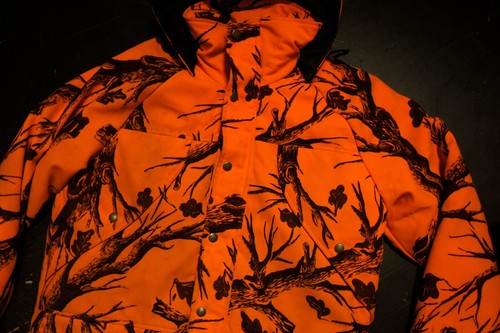 Vintage Cabela's Goretex 2pc Hunting Blaze Orange Camo Insulated Pant Jacket Set - Picture 8 of 20