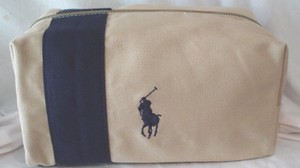 New Ralph Lauren Polo Cosmetic Travel Case Bag With Logo Beige Image Is Loading New Ralph Lauren Polo Cosmetic Travel Case Bag