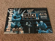 Vintage 1999 WWF SMACKDOWN UPN TV Poster Print Ad THE ROCK EDGE DX 1990s
