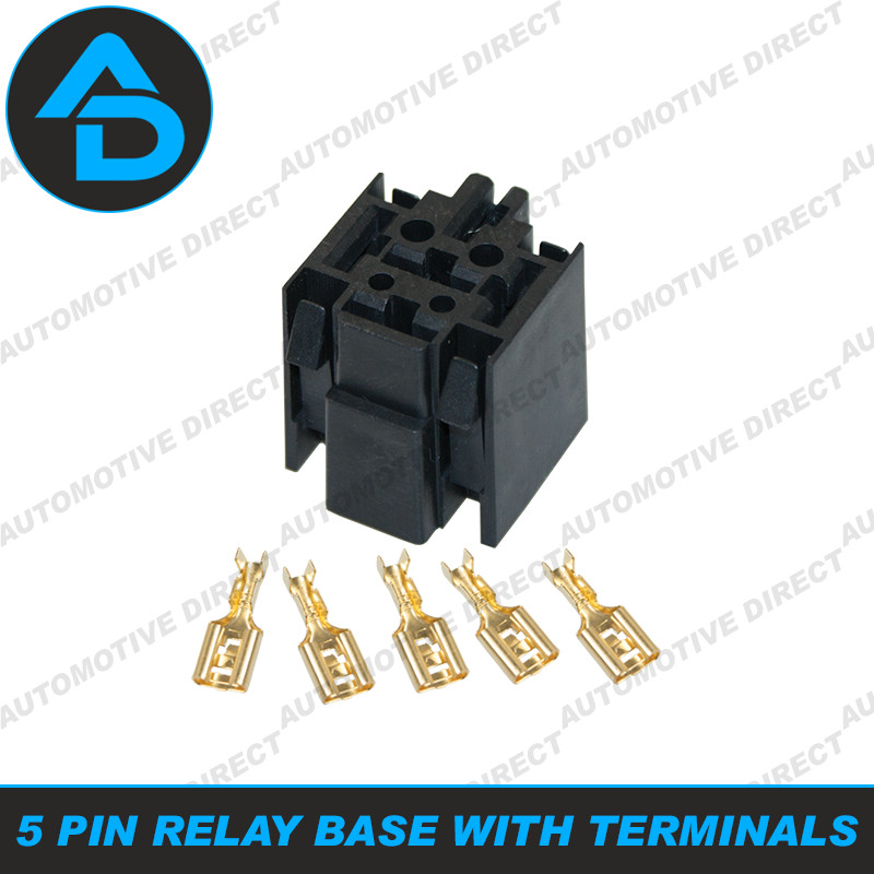 Mini Relay base 5 Pin Slots for 4,5 Pin Mini Relays with Terminals