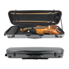 4/4 Violin Case carbon fiber Violin Box Oblong Case Strong Light Back Strap