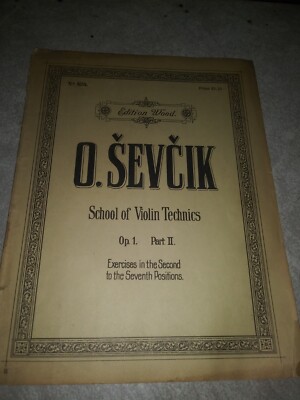 O Sevcik No 424 School of Violin Technics Op 1 Part II Wood Ed German ...
