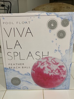 Pool Float VIVA LA SPLASH Feather Beach Ball New in Box Summer Fun 6+
