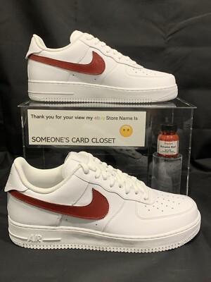 Nike Air Force 1 Low (Autumn Red Custom Painted Swoosh) Men s Size 8