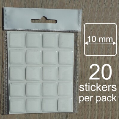 10 mm 3/8'' Klar Transparent Quadratisch Aufkleber Punkte Epoxid Kuppeln Gel Harz Cabochon