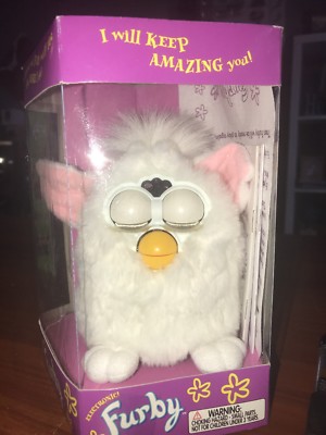 Furby Model 70-800 White ''Snowball'' Series 1 Electronic Furbie