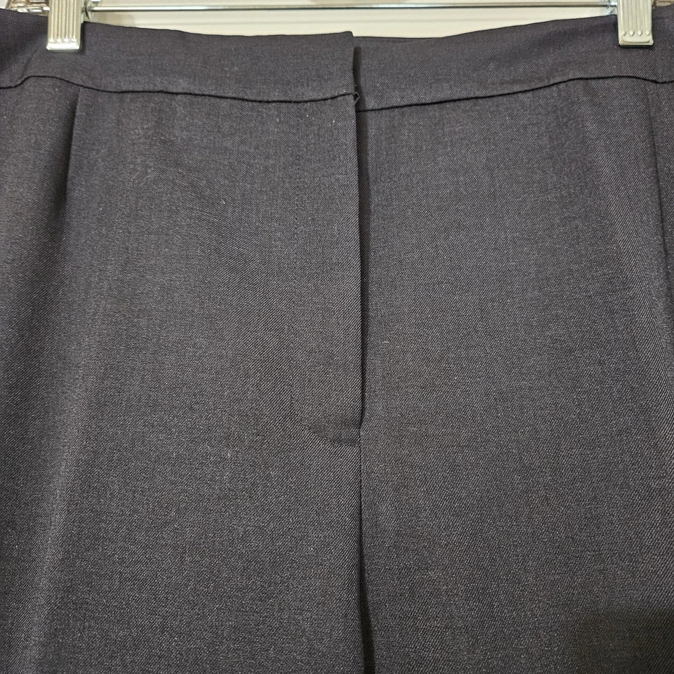 Evan Picone Flat Front Lined Black Pants Size 18 EUC - Image 3 of 4