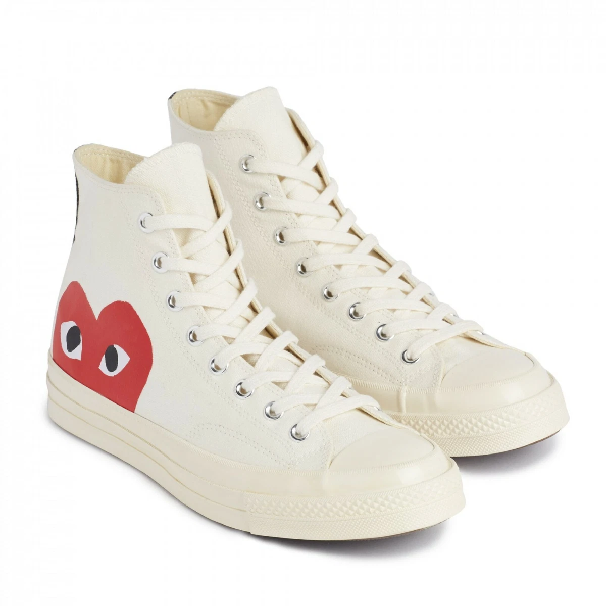 white high tops with heart