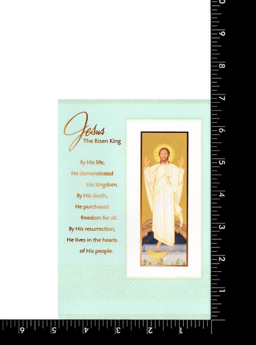 Tarjeta religiosa de PASCUA / PASCUA BENDITA, Jesús Rey Resucitado de díaPrimavera +✉ - Imagen 3 de 5