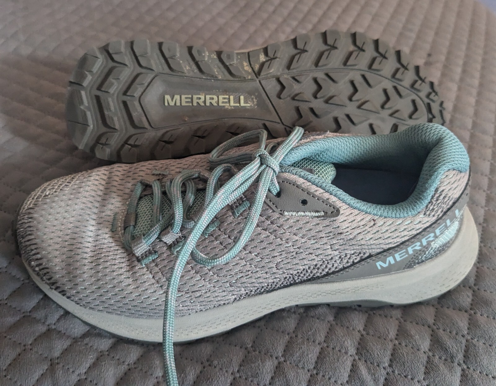 Scarpe da Trail Running Merrell Fly Strike Grigio Blu J067238 Donna Taglia 7