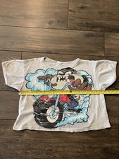 Vintage Looney Tunes Taz Motorcycle Shirt Harley Davidson
